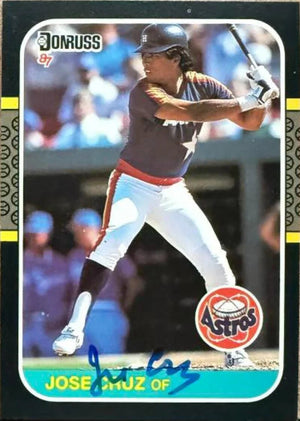 Jose Cruz Autographed 1987 Donruss Baseball Card - Houston Astros #85