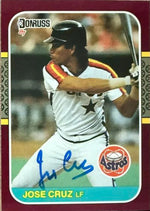Jose Cruz Autographed 1987 Donruss Opening Day Baseball Card - Houston Astros #13