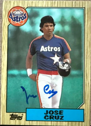 Jose Cruz Autographed 1987 Topps TIFFANY Baseball Card - Houston Astros #670