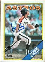Jose Cruz Autographed 1988 Topps Baseball Card - Houston Astros #278