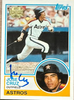 Jose Cruz Autographed 2002 Topps Archives Baseball Card - Houston Astros #22 Jose Cruz 1983 Baseball Card - Houston Astros #585