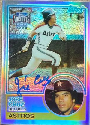 Jose Cruz Autographed 2002 Topps Archives Reserve Baseball Card - Houston Astros #37