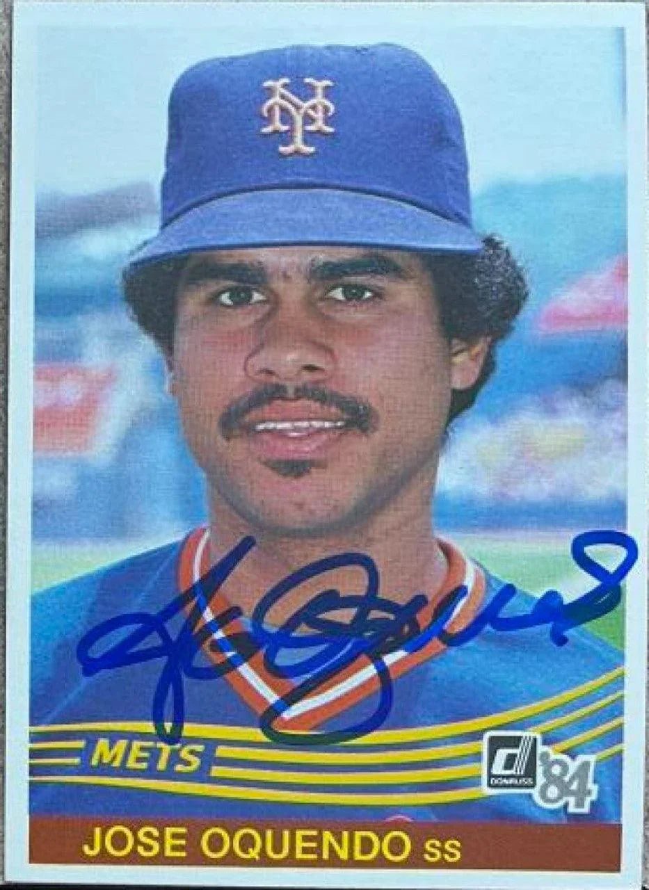 Jose Oquendo Signed 1984 Donruss Baseball Card - New York Mets
