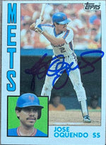 Jose Oquendo Signed 1984 Topps Baseball Card - New York Mets - PastPros