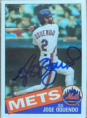 Jose Oquendo Signed 1985 Topps Baseball Card - New York Mets - PastPros