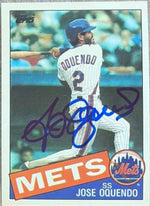 Jose Oquendo Signed 1985 Topps Tiffany Baseball Card - New York Mets