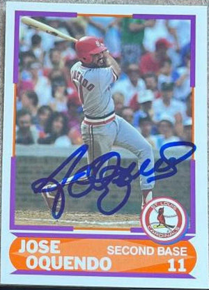 Jose Oquendo Signed 1989 Score Young Superstars Baseball Card - St Louis Cardinals