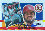 Jose Oquendo Signed 1990 Topps Big Baseball Card - St Louis Cardinals