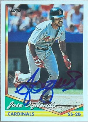 Jose Oquendo Signed 1994 Topps Baseball Card - St Louis Cardinals