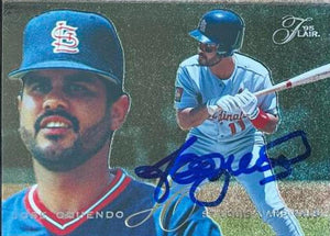 Jose Oquendo Signed 1995 Flair Baseball Card - St Louis Cardinals - PastPros