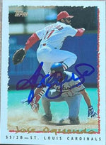 Jose Oquendo Signed 1995 Topps Baseball Card - St Louis Cardinals