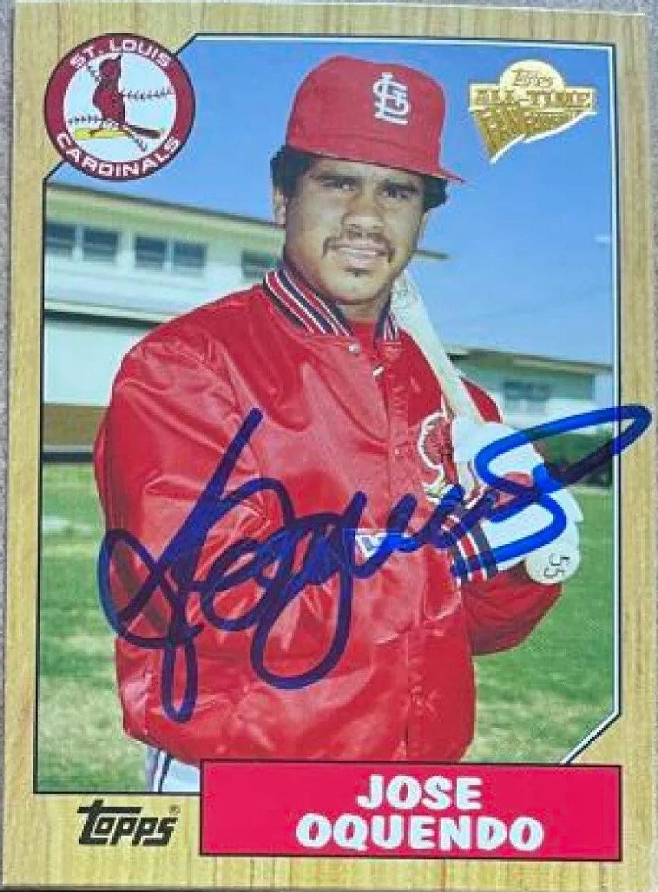 Jose Oquendo Signed 2005 Topps All-Time Fan Favorites Baseball Card - St Louis Cardinals