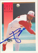 Jose Rijo Signed 1994 Kahn's Baseball Card - Cincinnati Reds