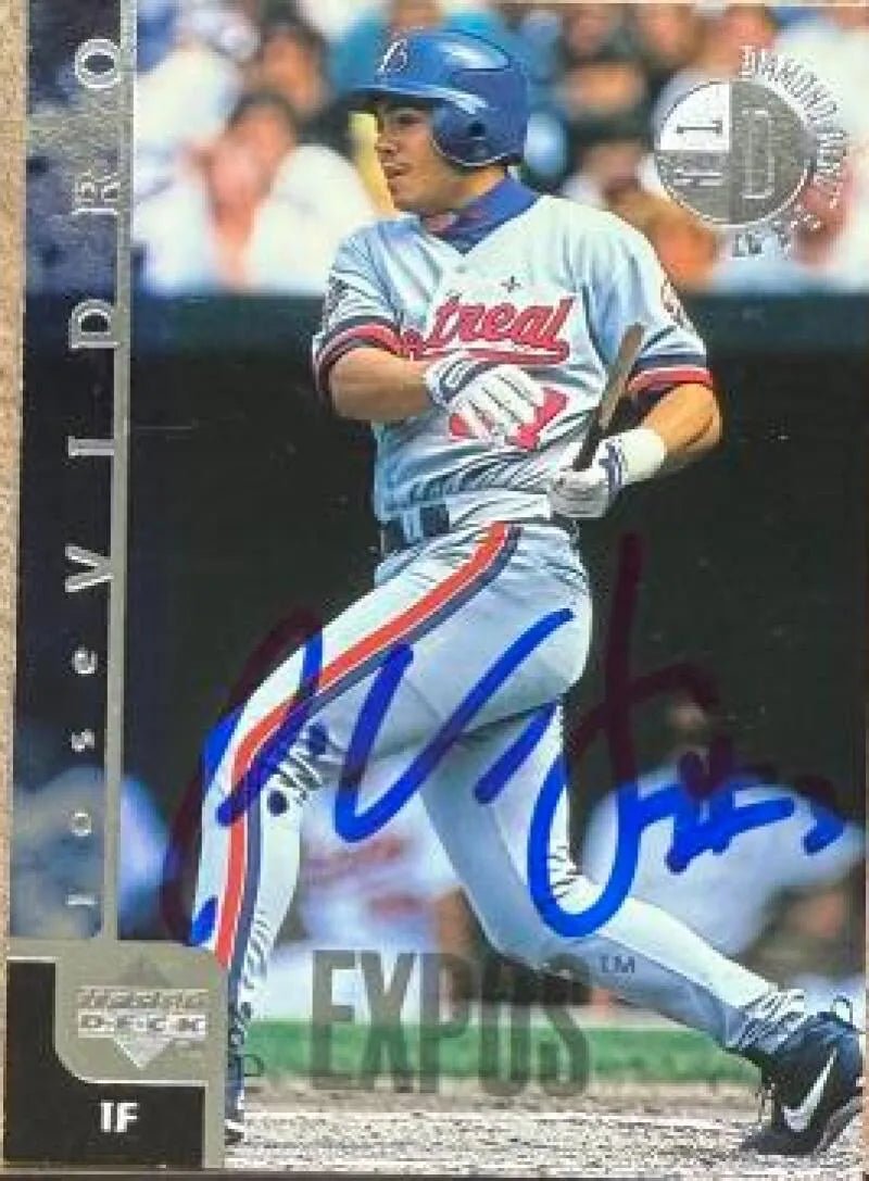 Jose Vidro Signed 1998 Upper Deck Baseball Card - Montreal Expos #436 DD