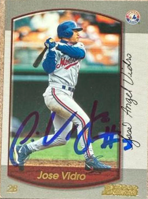 Jose Vidro Signed 2000 Bowman Baseball Card - Montreal Expos #101