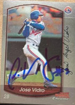 Jose Vidro Signed 2000 Bowman Chrome Baseball Card - Montreal Expos #101