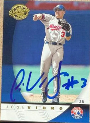 Jose Vidro Signed 2001 Donruss Class of 2001 Baseball Card - Montreal Expos #81