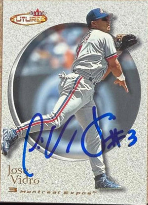 Jose Vidro Signed 2001 Fleer Futures Baseball Card - Montreal Expos #67