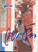 Jose Vidro Signed 2001 Fleer Game Time Baseball Card - Montreal Expos #55