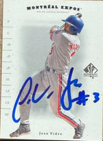 Jose Vidro Signed 2001 SP Authentic Baseball Card - Montreal Expos #65