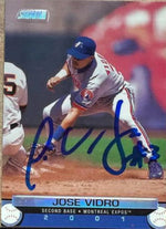 Jose Vidro Signed 2001 Stadium Club Baseball Card - Montreal Expos #111
