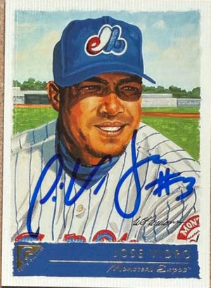 Jose Vidro Signed 2001 Topps Gallery Baseball Card - Montreal Expos #10
