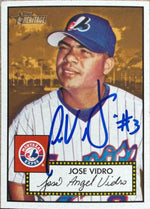 Jose Vidro Signed 2001 Topps Heritage Baseball Card - Montreal Expos (Black Back) - PastPros