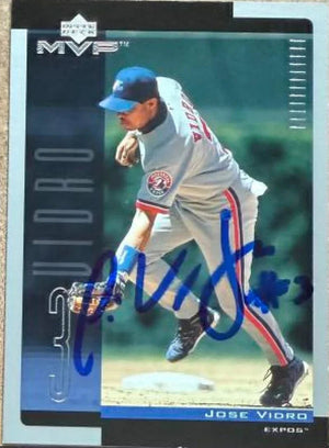 Jose Vidro Signed 2001 Upper Deck MVP Baseball Card - Montreal Expos #230