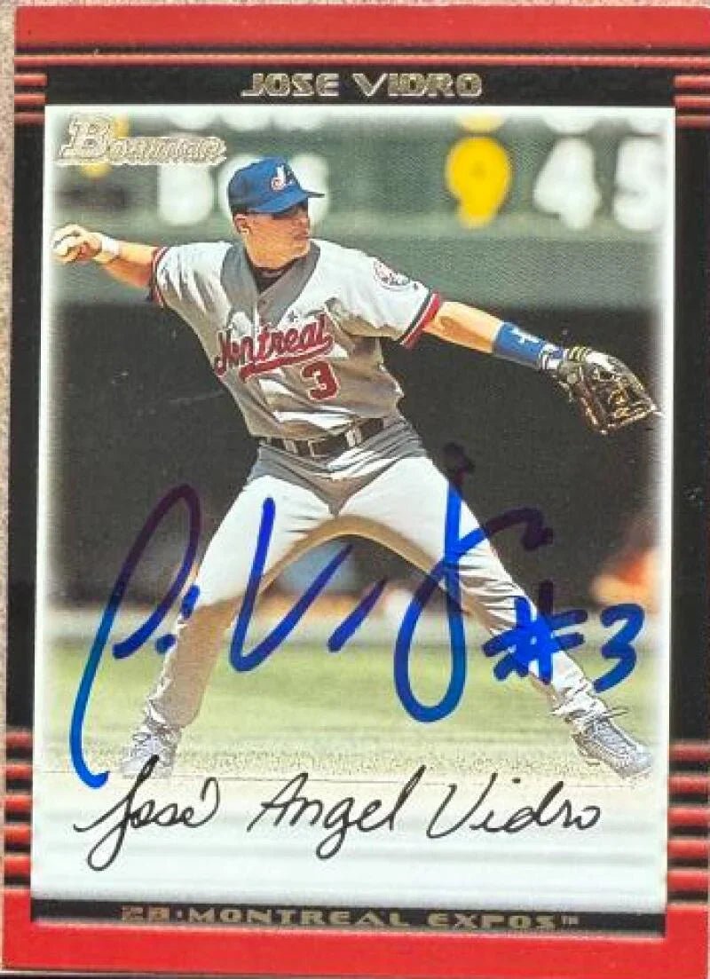 Jose Vidro Signed 2002 Bowman Baseball Card - Montreal Expos #99