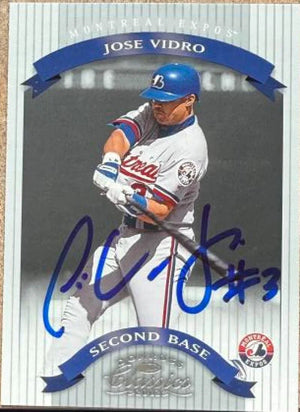 Jose Vidro Signed 2002 Donruss Classics Baseball Card - Montreal Expos #78