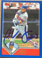 Jose Vidro Signed 2003 Topps Baseball Card - Montreal Expos #8 ID: 163343