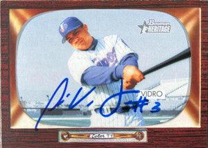 Jose Vidro Signed 2004 Bowman Heritage Baseball Card - Montreal Expos - PastPros