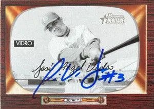 Jose Vidro Signed 2004 Bowman Heritage B&W Baseball Card - Montreal Expos