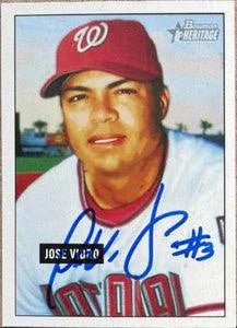 Jose Vidro Signed 2005 Bowman Heritage Baseball Card - Washington Nationals