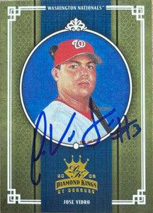 Jose Vidro Signed 2005 Donruss Diamond Kings Baseball Card - Washington Nationals - PastPros