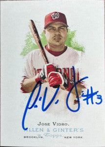 Jose Vidro Signed 2006 Topps Allen & Ginter Baseball Card - Washington Nationals - PastPros