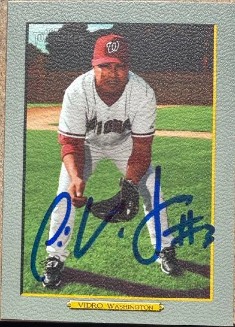 Jose Vidro Signed 2006 Topps Turkey Red Baseball Card - Washington Nationals #538