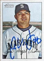 Jose Vidro Signed 2007 Bowman Heritage Baseball Card - Seattle Mariners
