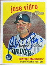 Jose Vidro Signed 2008 Topps Heritage Baseball Card - Seattle Mariners - PastPros