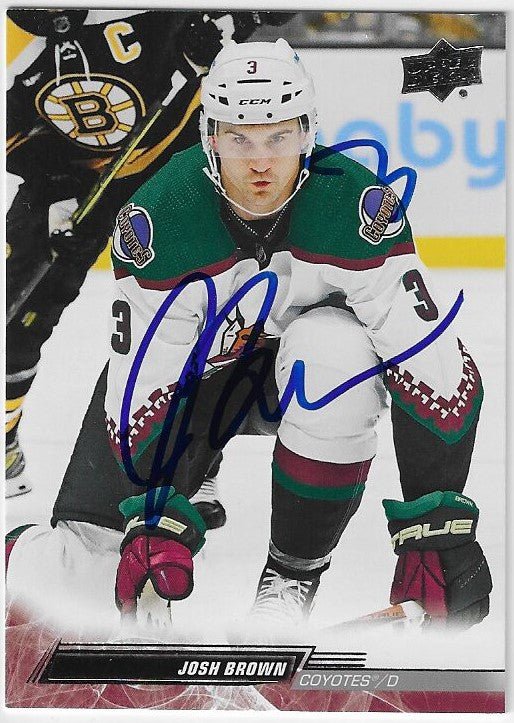 Josh Brown Signed 2022-23 Upper Deck Hockey Card - Arizona Coyotes