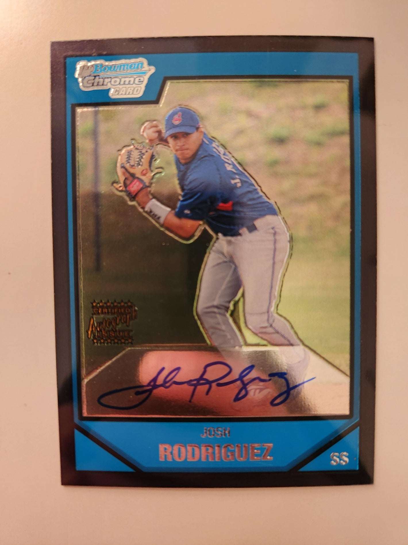 Josh Rodriguez Signed 2007 Bowman Chrome Prospects Baseball Card - Cleveland Indians #BC237 AU - PastPros