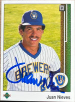 Juan Nieves Signed 1989 Upper Deck Baseball Card - Milwaukee Brewers