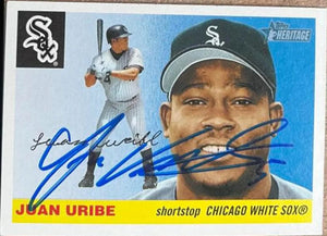 Juan Uribe Signed 2004 Topps Heritage Baseball Card - Chicago White Sox