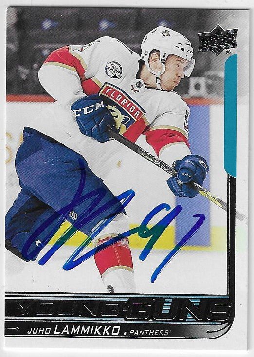 Juho Lammikko Signed 2018 - 19 Upper Deck Hockey Card - Florida Panthers - YG - PastPros