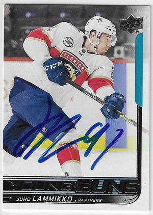 Juho Lammikko Signed 2018 - 19 Upper Deck Hockey Card - Florida Panthers - YG - PastPros