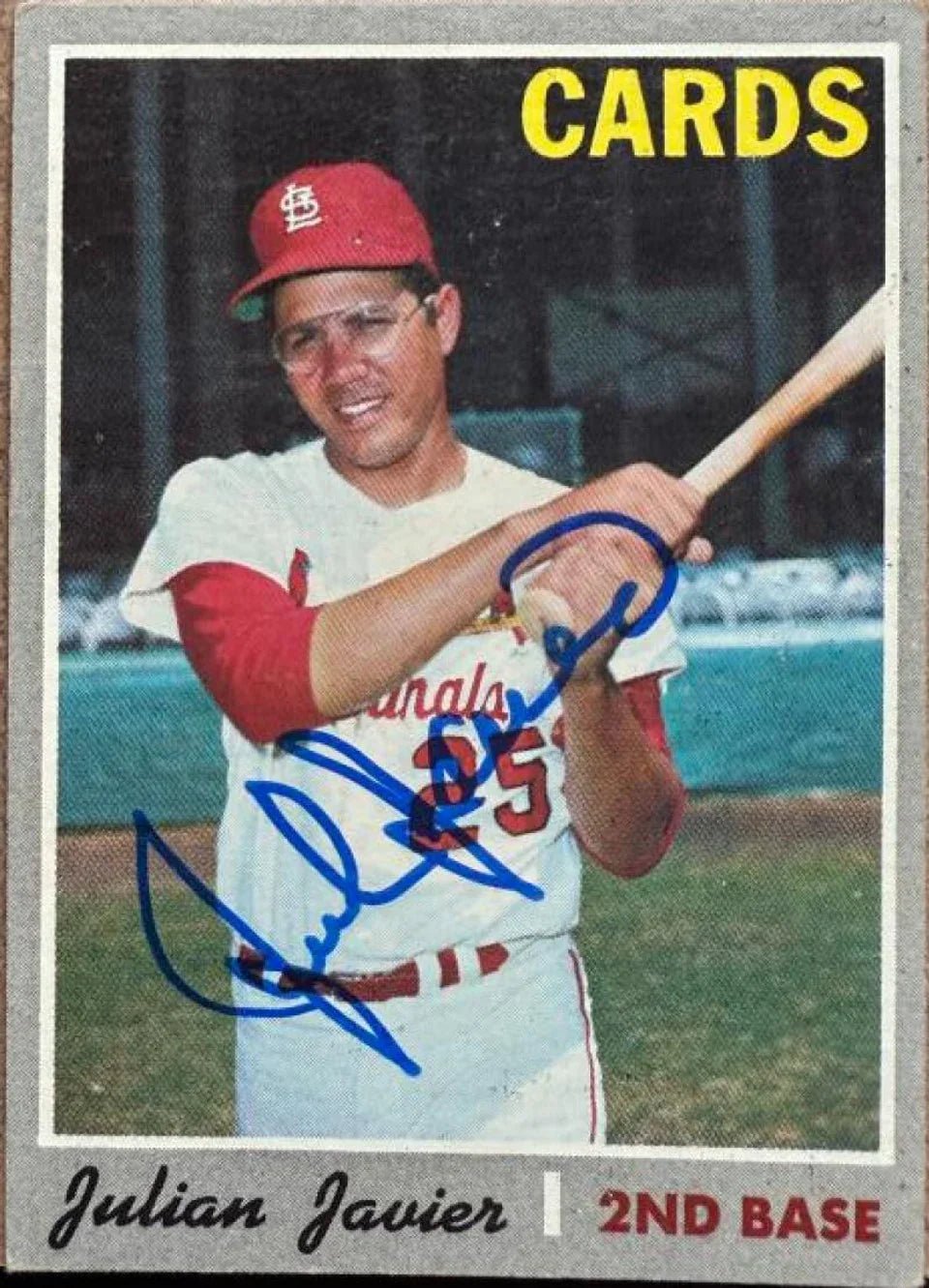 Julian Javier Signed 1970 Topps Baseball Card - St Louis Cardinals