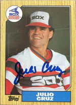 Julio Cruz Signed 1987 Topps Baseball Card - Chicago White Sox - PastPros