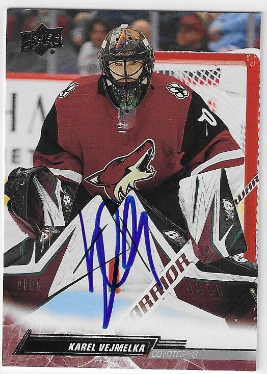 Karel Vajmelka Signed 2022-23 Upper Deck Hockey Card - Arizona Coyotes