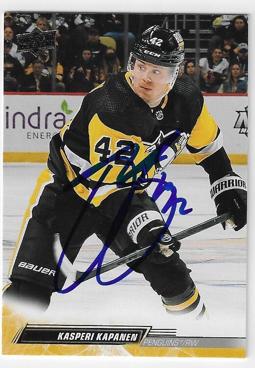 Kasperi Kapanen Signed 2022-23 Upper Deck Hockey Card - Pittsburgh Penguins