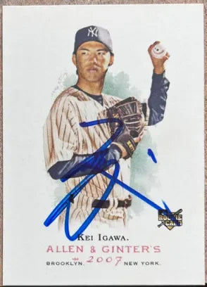 Kei Igawa Signed 2007 Allen & Ginter Baseball Card - New York Yankees